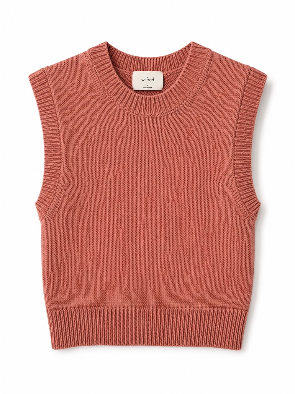Wilfred Aritzia Merino Wool‎ Cotton Blend Sweater Vest Poetic Pink Small